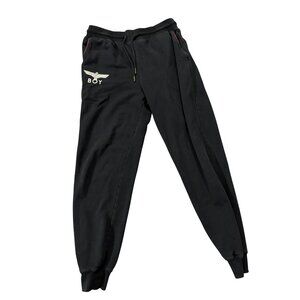 Boy London Black Jogger Sweatpants With Pockets & Red Trim Accents